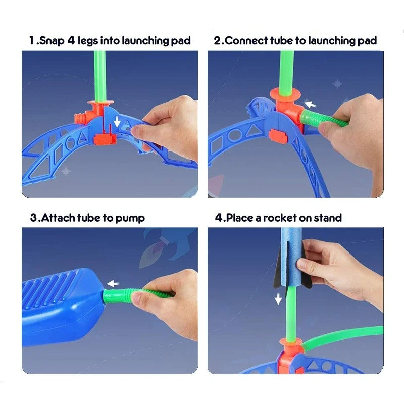Kids Foot Pump Rocket Launcher – Outdoor Jump & Launch Toy