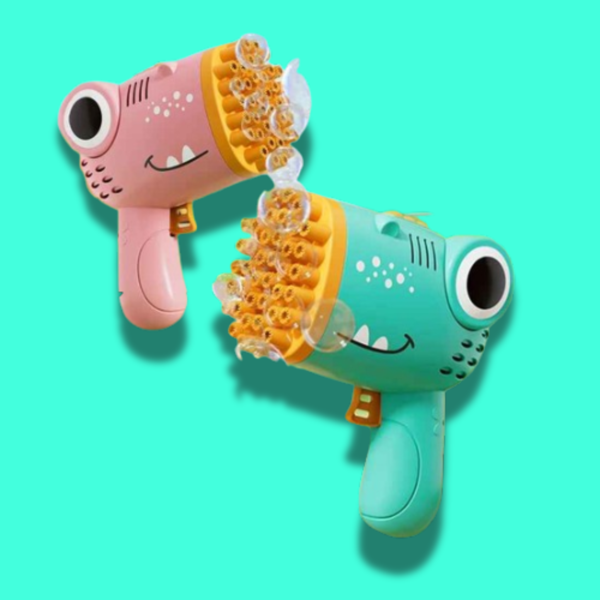 Dinosaur Electric Bubble Gun – 40-Hole Bubble Machine for Kids
