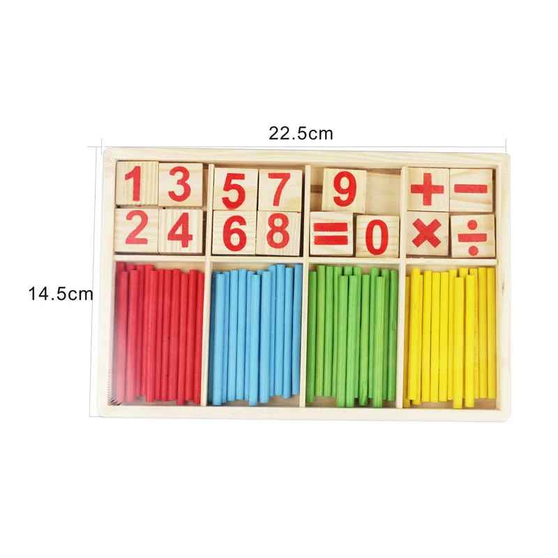 Wooden Counting Sticks Math Set – Montessori Learning Toy for Kids