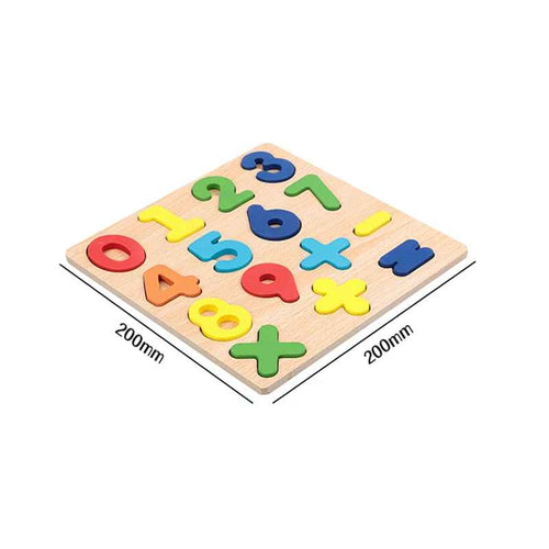 Alphabet & Numbers Wooden Puzzle Board – Montessori Learning Toy