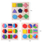 Wooden Geometric Shape Sorting Puzzle – Montessori Educational Toy