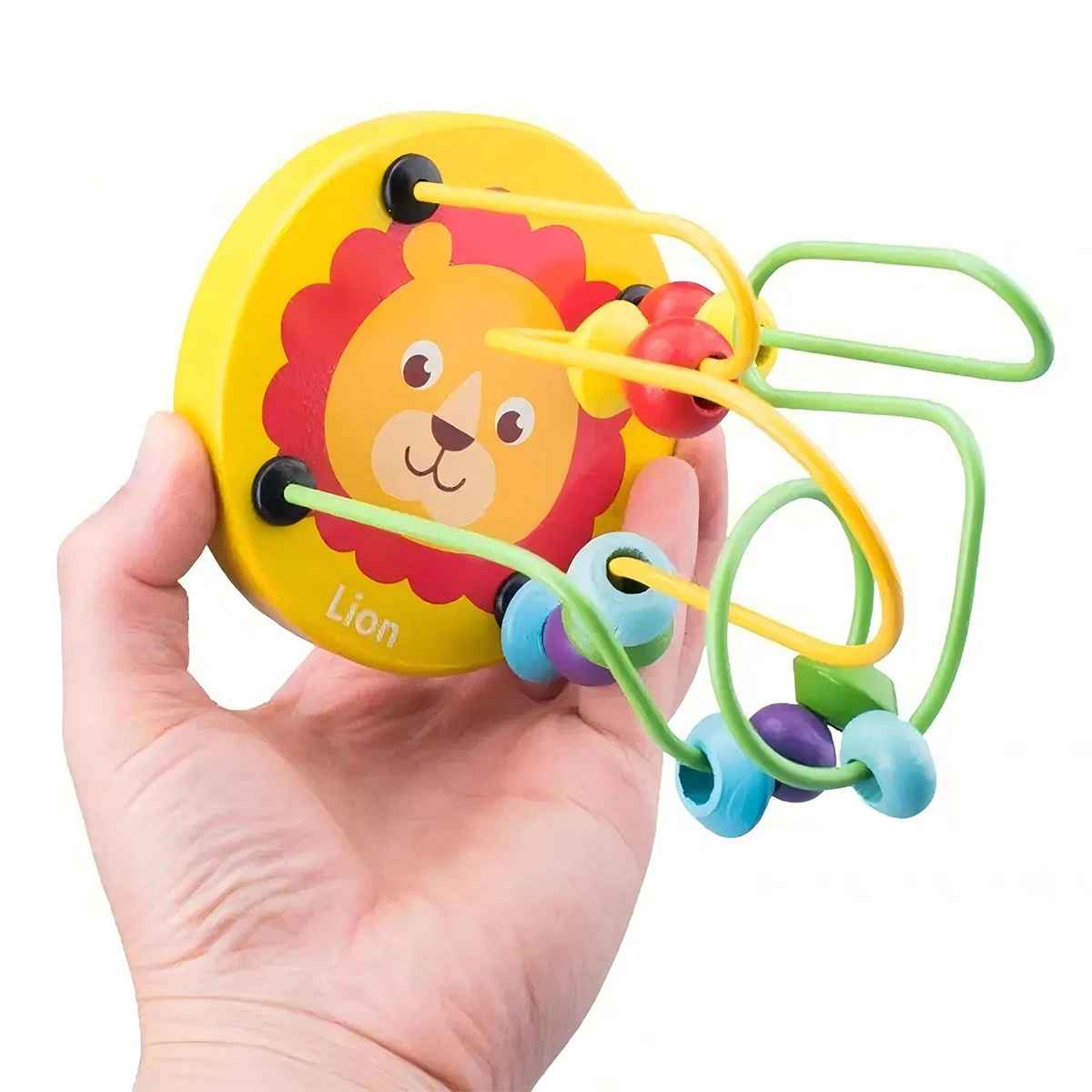 Wooden Bead Roller Coaster – Preschool Learning Maze Toy for Kids