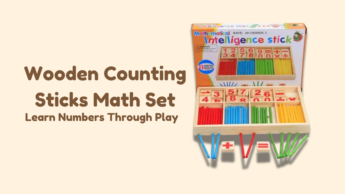 Counting Sticks Pattern Wooden Counting Sticks Math Set – Montessori Learning Toy for Kids ...