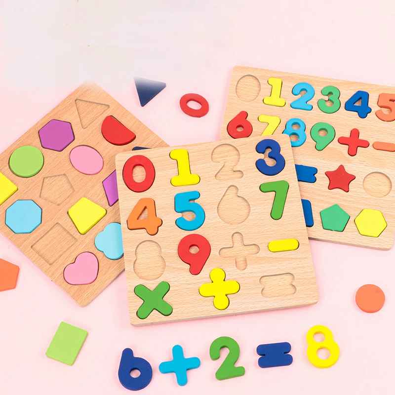 Alphabet & Numbers Wooden Puzzle Board – Montessori Learning Toy