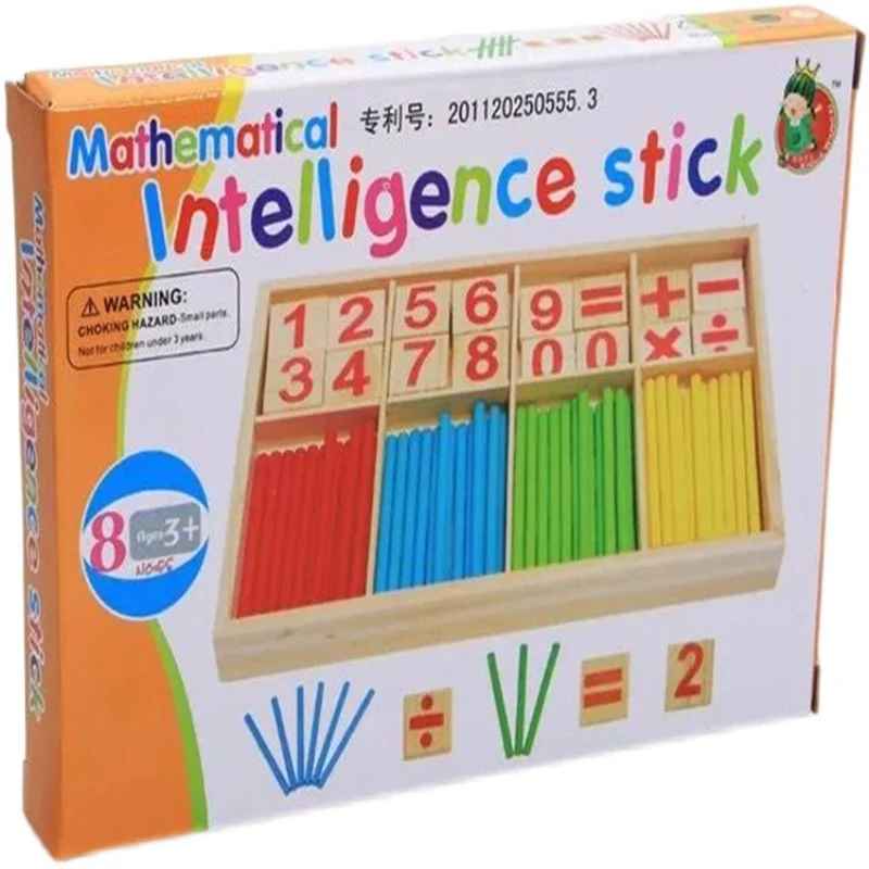 Wooden Counting Sticks Math Set – Montessori Learning Toy for Kids