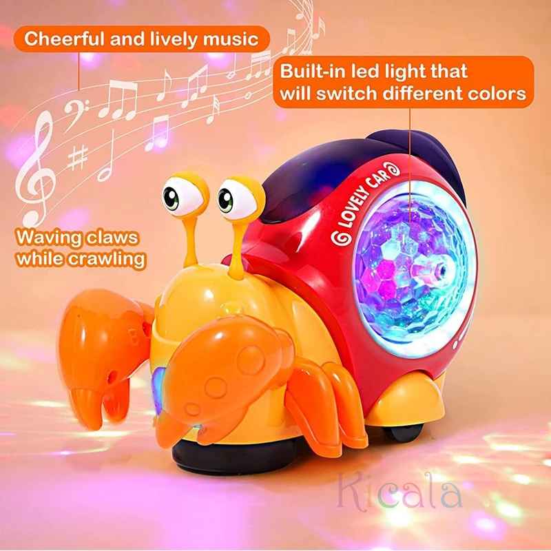 Crawling Crab Baby Toy – Musical Light-Up Interactive Toy for Toddlers