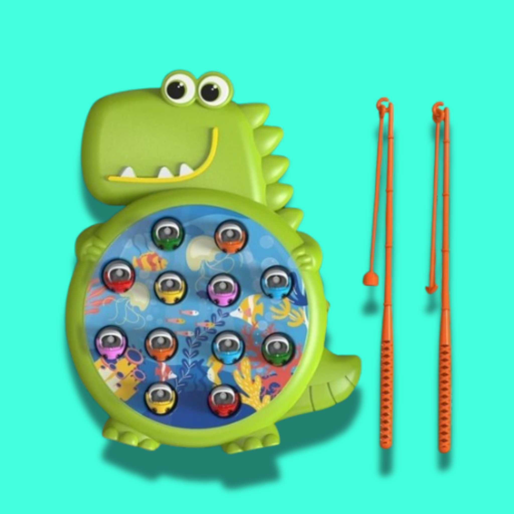 Dinosaur Magnetic Fishing Toy – Montessori Educational Game for Kids