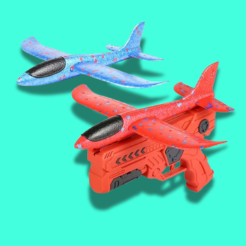 Foam Airplane Launcher Gun – Outdoor Gliding Plane Toy for Kids
