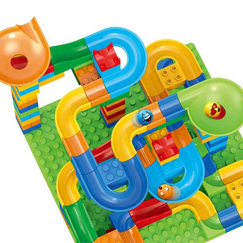 DIY Marble Run Building Blocks – Educational Construction Toy for Kids