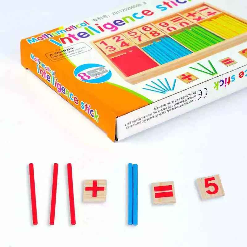 Wooden Counting Sticks Math Set – Montessori Learning Toy for Kids