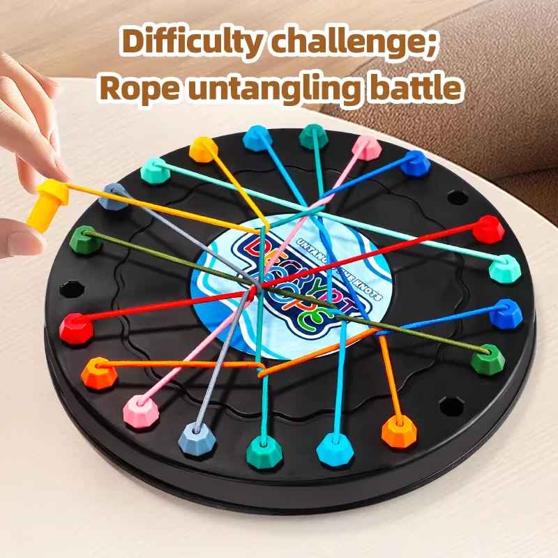Rope Unraveling Puzzle Game – Logic & Concentration Board Game for Kids