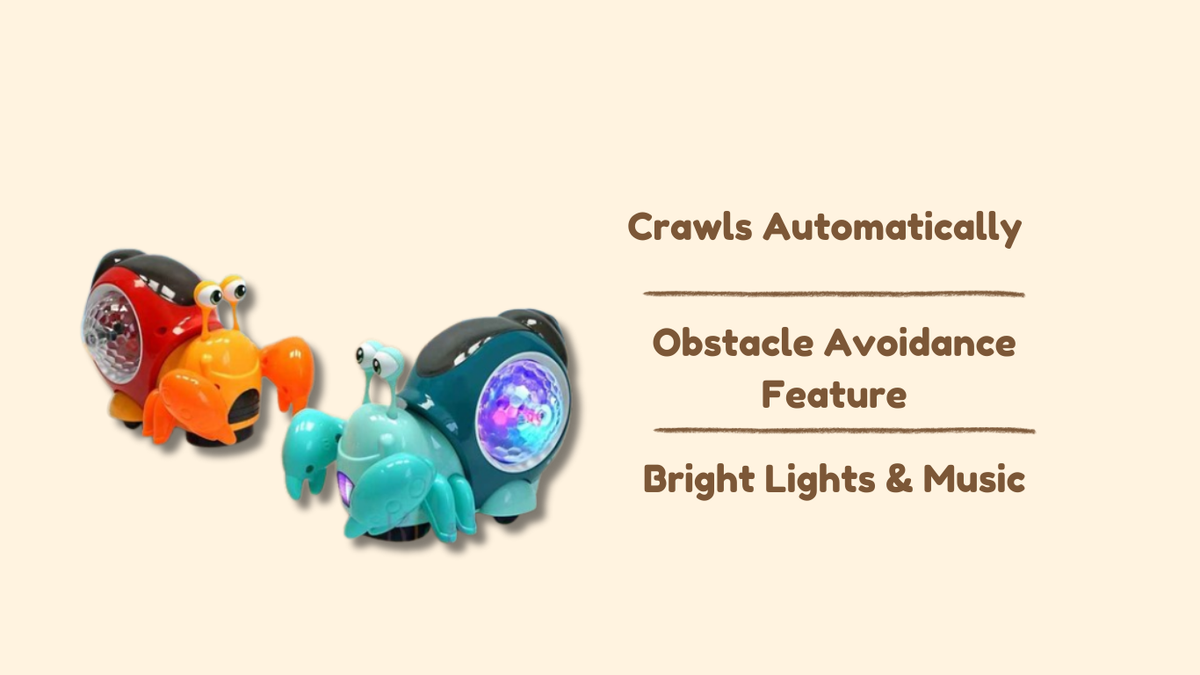 Musical Cubbies Crawling Crab Baby Toy – Musical Light-Up Interactive Toy for Toddlers ...