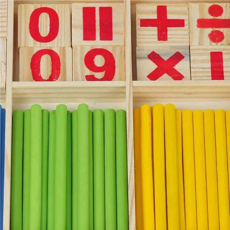 Wooden Counting Sticks Math Set – Montessori Learning Toy for Kids