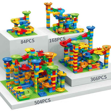 DIY Marble Run Building Blocks – Educational Construction Toy for Kids