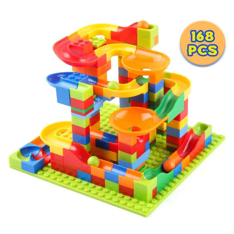 DIY Marble Run Building Blocks – Educational Construction Toy for Kids