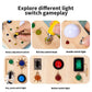 Montessori Wooden Busy Board with LED – Early Learning Toy for Kids