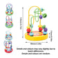 Wooden Bead Roller Coaster – Preschool Learning Maze Toy for Kids