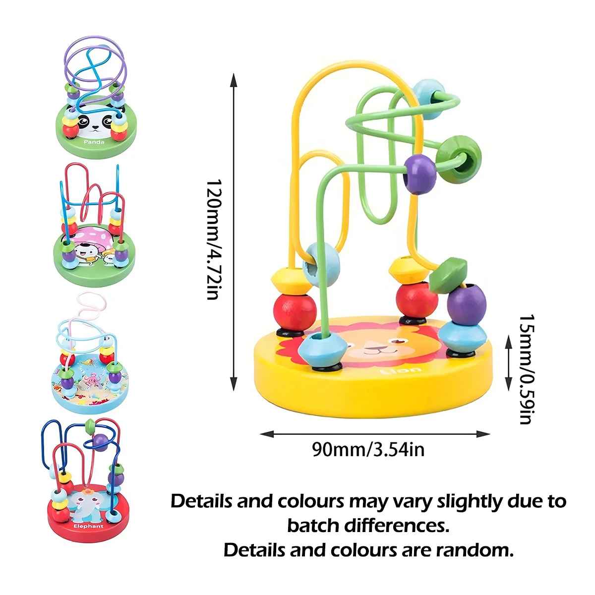 Wooden Bead Roller Coaster – Preschool Learning Maze Toy for Kids