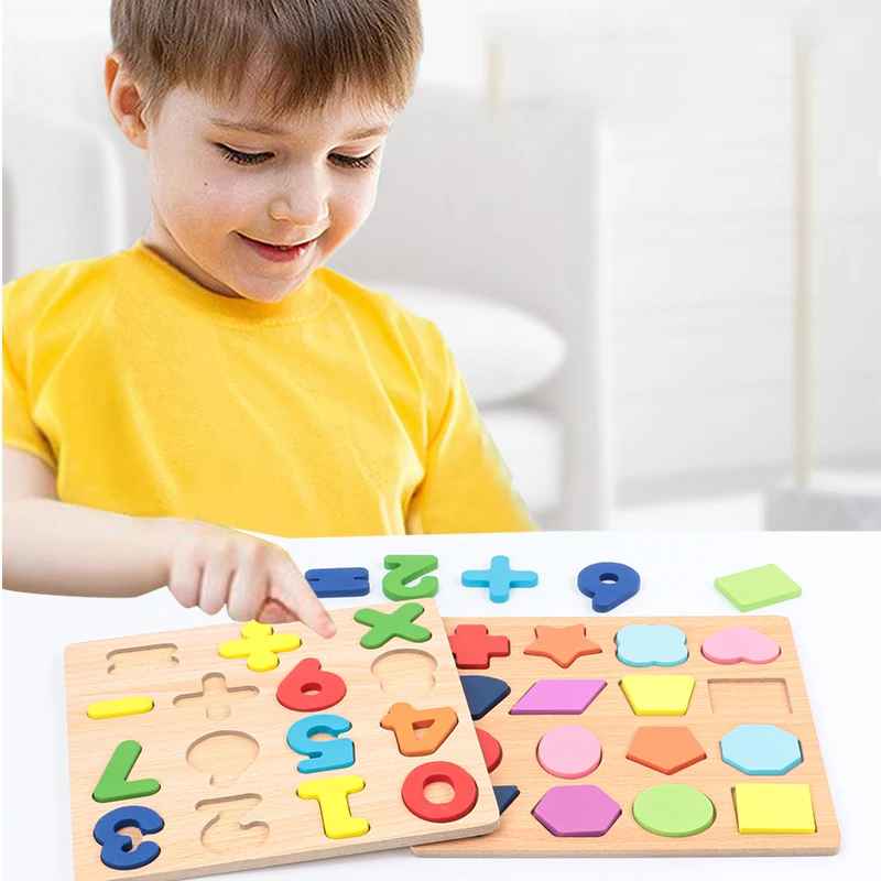 Alphabet & Numbers Wooden Puzzle Board – Montessori Learning Toy