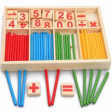 Wooden Counting Sticks Math Set – Montessori Learning Toy for Kids