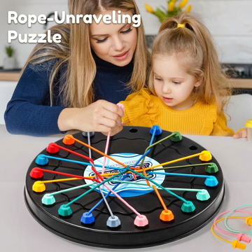 Rope Unraveling Puzzle Game – Logic & Concentration Board Game for Kids