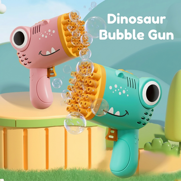 Dinosaur Electric Bubble Gun – 40-Hole Bubble Machine for Kids
