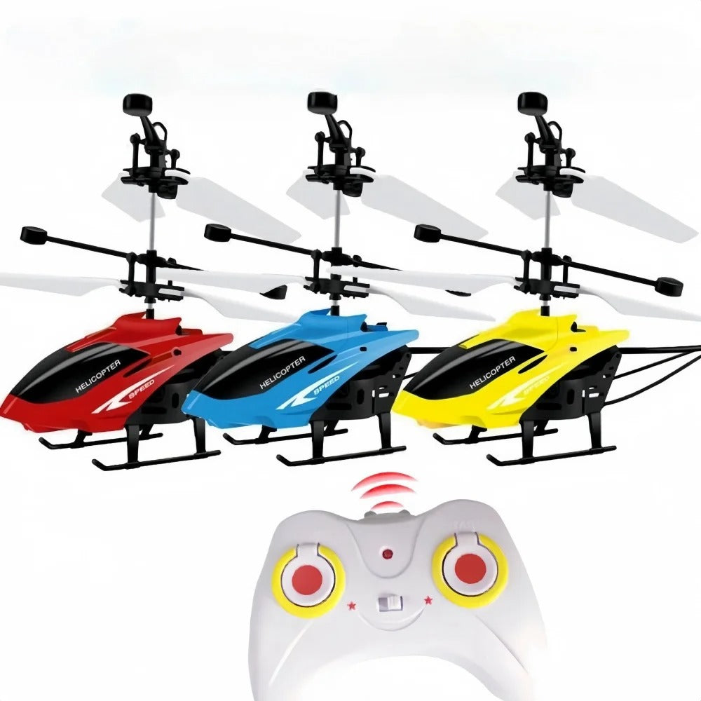 Rechargeable Mini RC Helicopter Drone – Fall-Resistant Remote Control Flying Toy for Kids