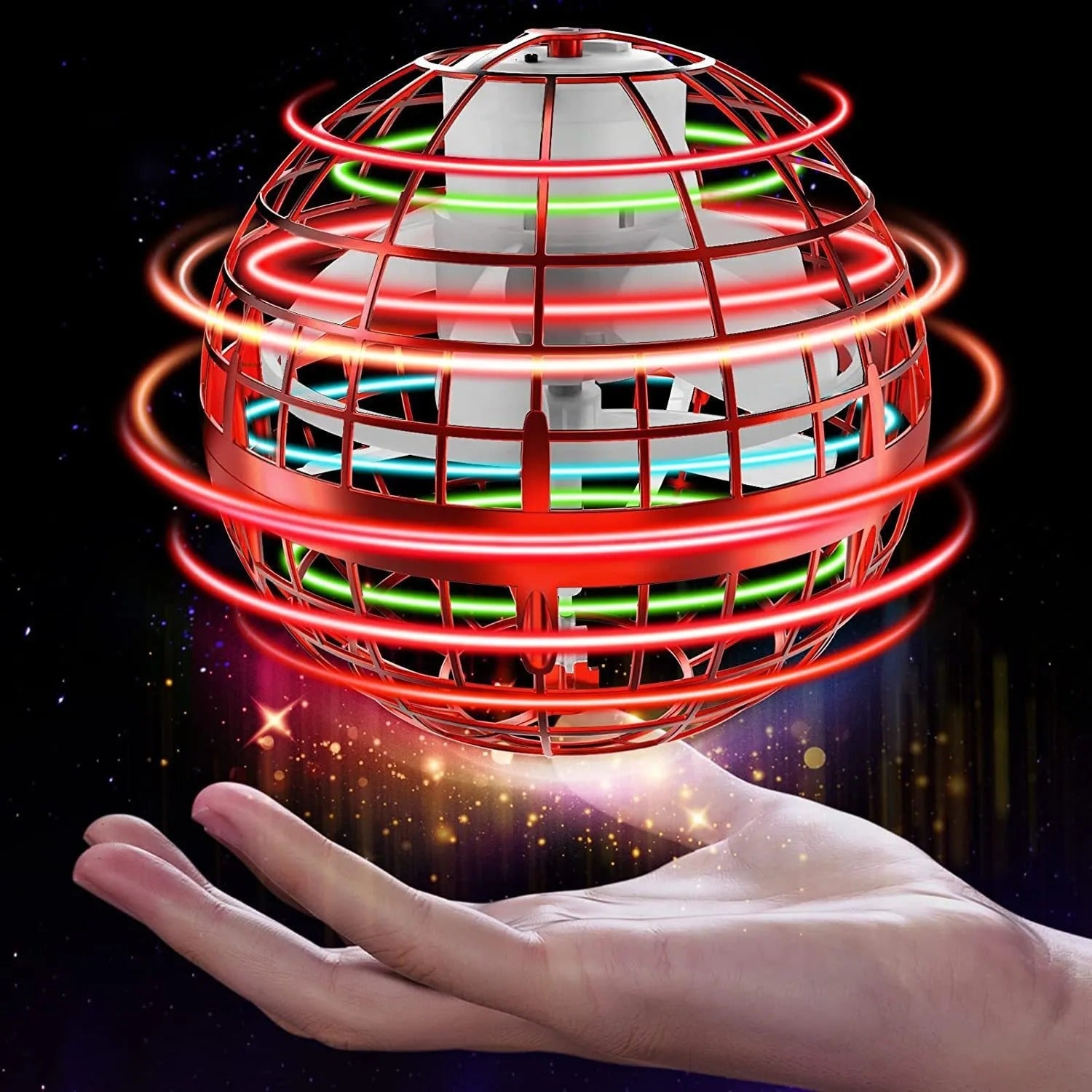 Hand-Controlled Flying Orb Ball – LED Mini Drone Toy