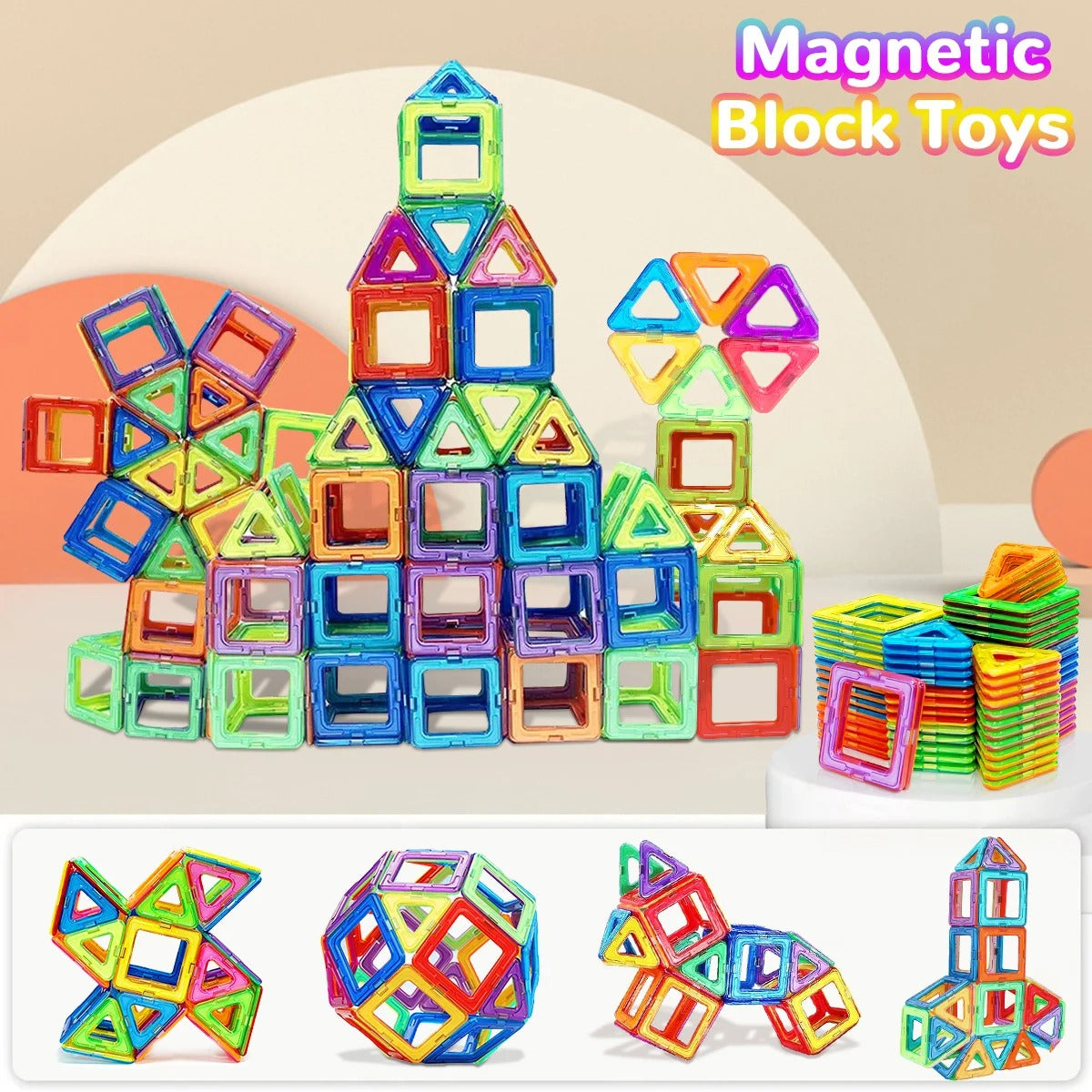 Magnetic Building Blocks STEM Toy – DIY Construction Set for Kids