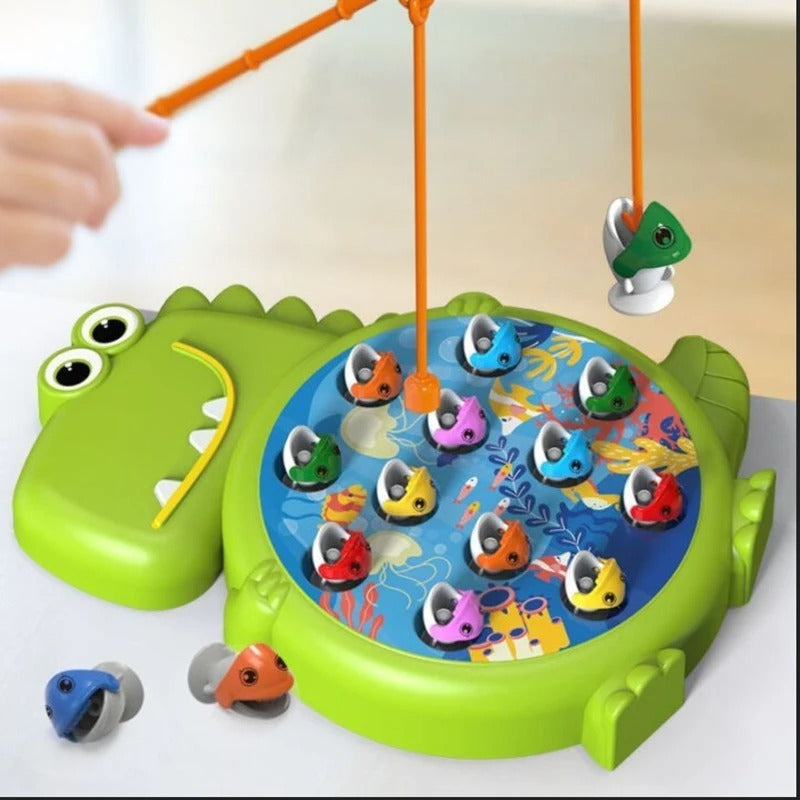 Dinosaur Magnetic Fishing Toy – Montessori Educational Game for Kids