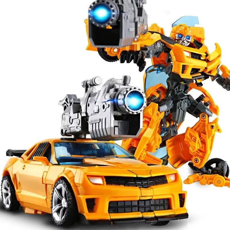 Transforming Robot Car Action Figure with LED Lights – 18cm