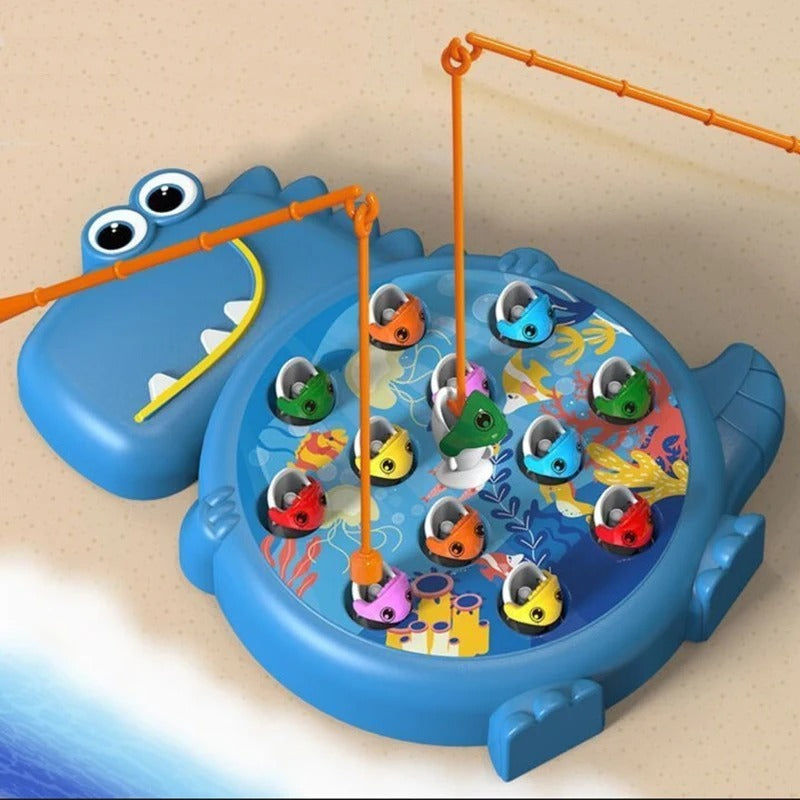 Dinosaur Magnetic Fishing Toy – Montessori Educational Game for Kids