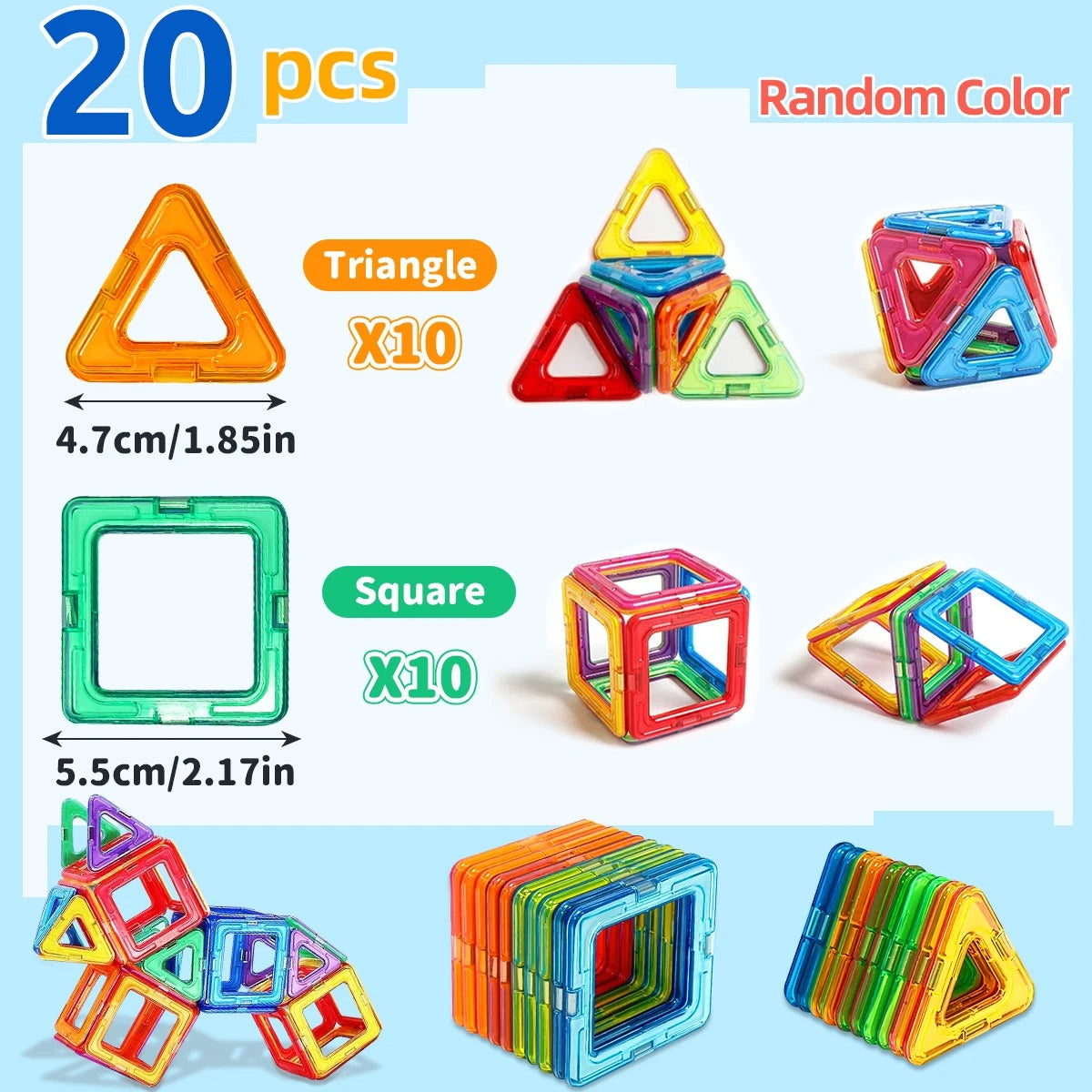 Magnetic Building Blocks STEM Toy – DIY Construction Set for Kids