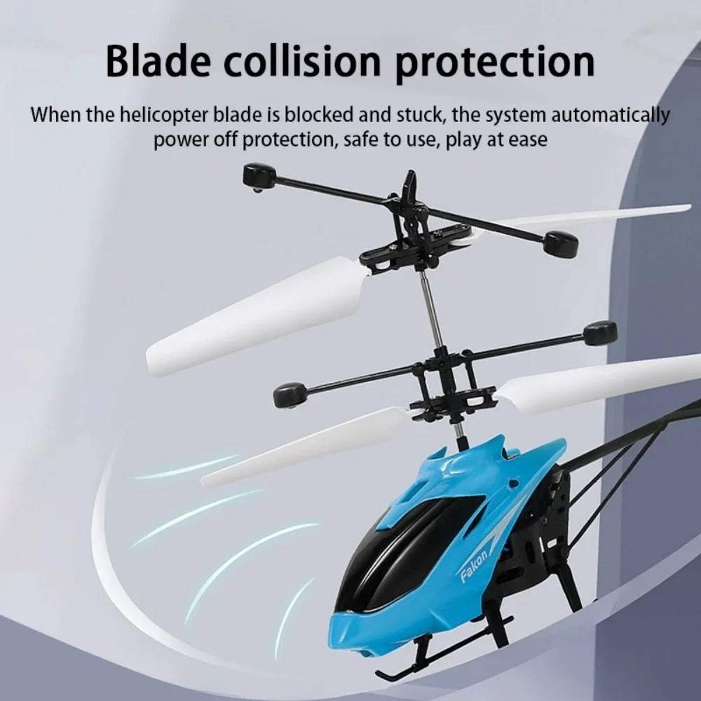 Rechargeable Mini RC Helicopter Drone – Fall-Resistant Remote Control Flying Toy for Kids